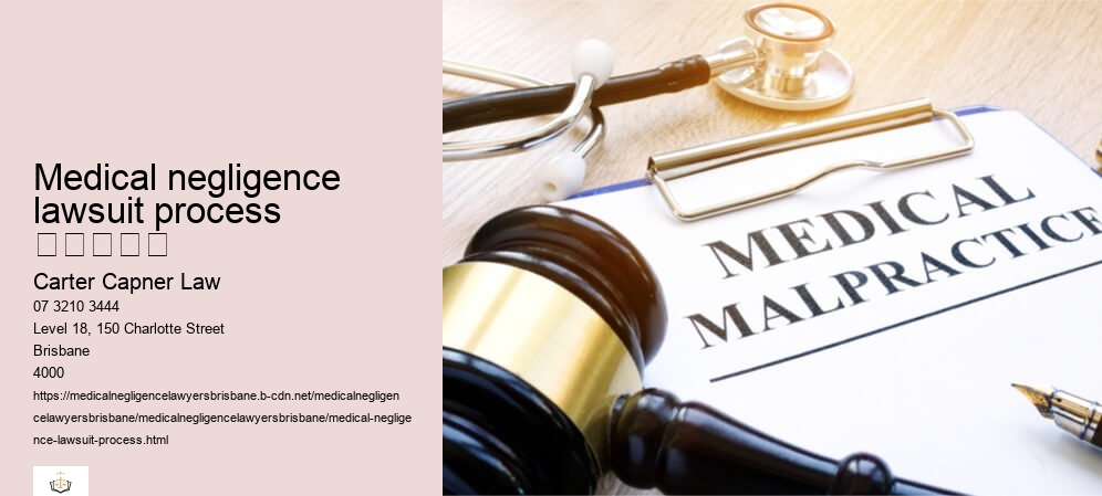 medical negligence lawsuit process     					