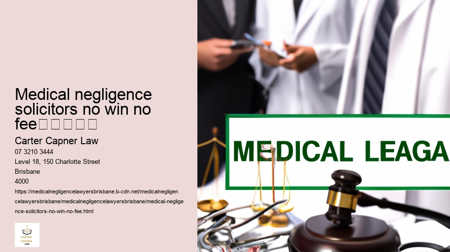 medical negligence solicitors no win no fee					